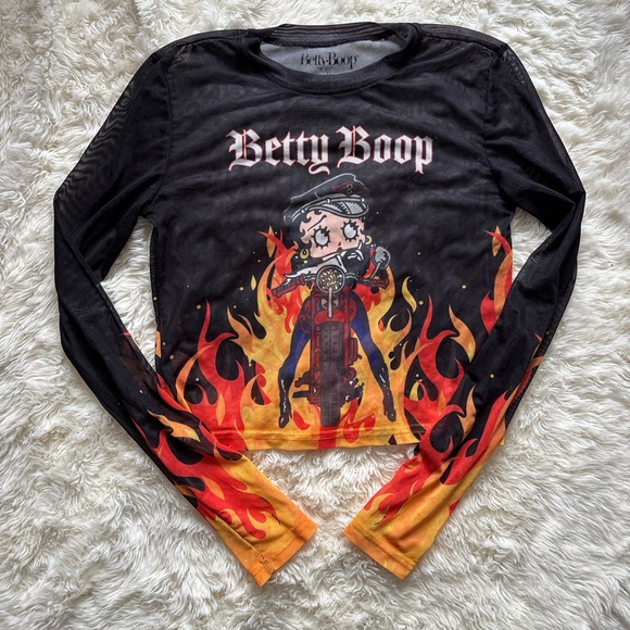 Betty Boop Tops - Betty Boop Black Graphic Top